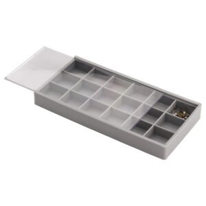 Box Plastic with 18 Compartments  and Transparent Top